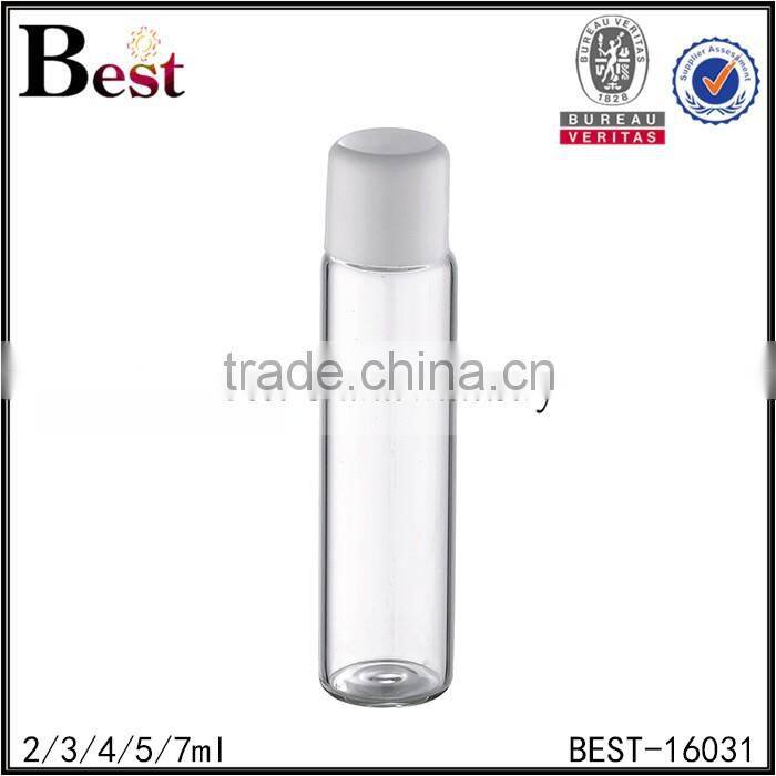 2ml 3ml 4ml 5ml 7ml flat bottom glass test tube with white screw cap