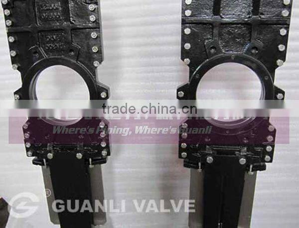 Ductile iron through conduit knife gate valve