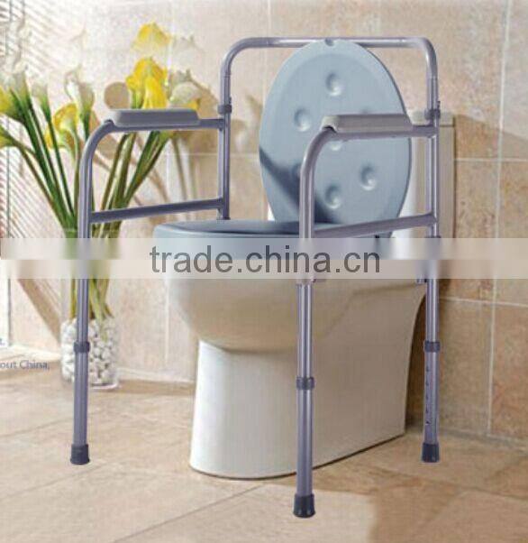 foldable powder coated steel commode chairs