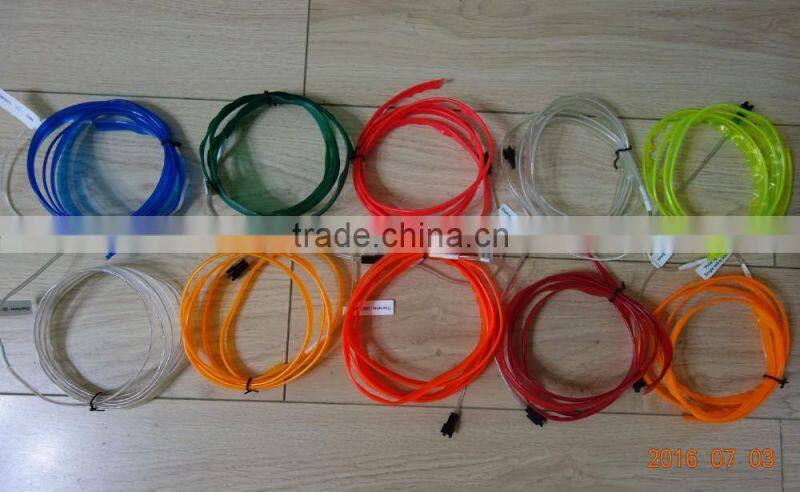 DC12V Sound-control Car seat lighting decoration"Polar light 2"2.2mm Green Single welt EL WIRE