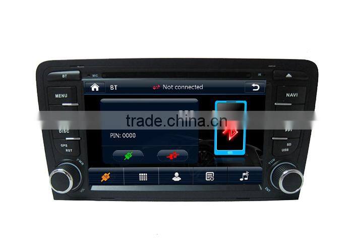 car cassette and cd dvd and gps for AUDI A3 S3 with Rear View Camera GPS BT IPOD TV Radio RDS