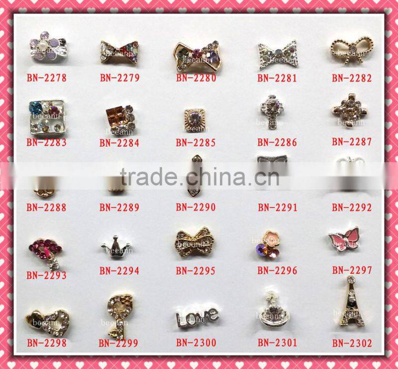 2015 crystal 3d finger nail art jewelry