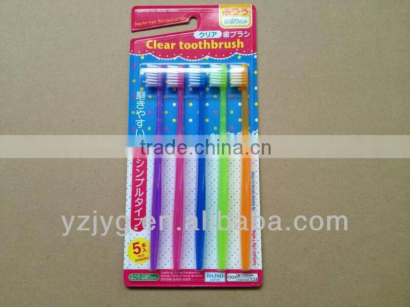 2013 new design colorful toothbrush for JAPAN