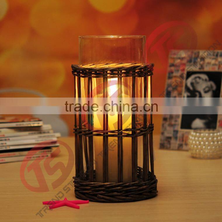 Tall glass candle holders