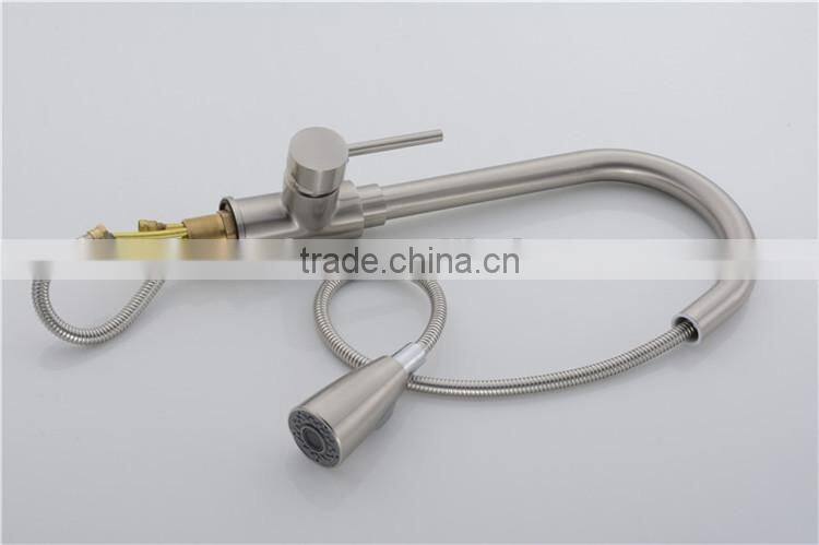 Professional manufacture Satin Nickel kitchen faucet
