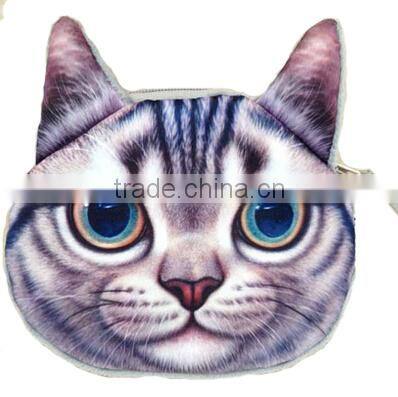 Eye-catching 3D Cute Lovely Children Coin Money Card Cat Zipper Purse