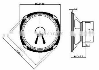 FBS118-39 5 '' 8 ohm 5 Watt Round Shaped Speaker round shaped speaker 5 watt round shaped speaker (FBELE)