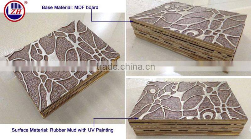 Eco-friendly 3d effect wood decorative wall panel pvc wall panels