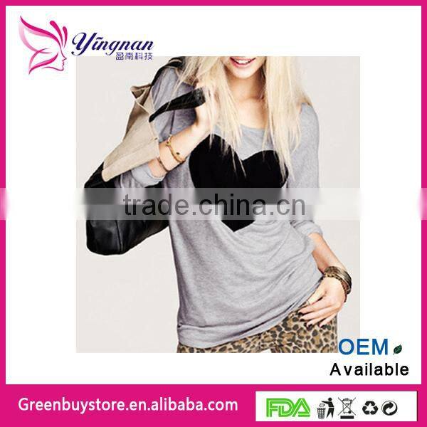 The lowest Price Charming T- shirt for Women Sweet Heart Tops Spring-Autumn Long Sleeve Plus Sizes Sweatshirt