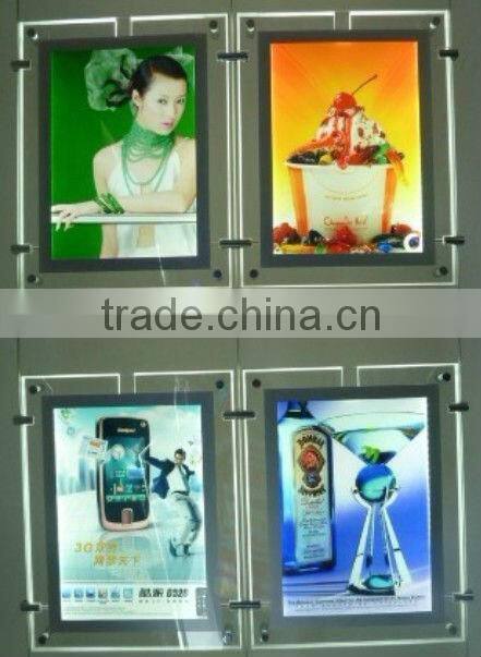 acrylic thin light box indoor,crystal slim light box,3d advertising display
