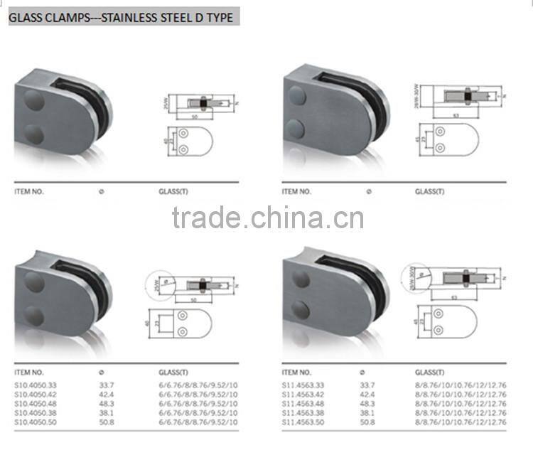 models railing for balconies glass fitting accessories square type glass fitting