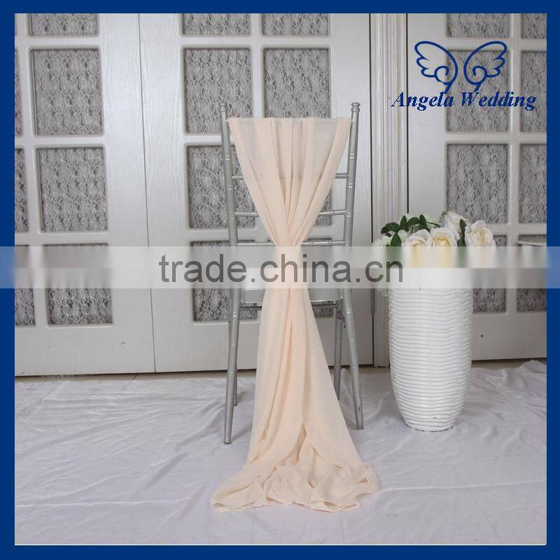 SH005D Custom made many colors Nice new wedding chair sash gold sequin chair sash with white flower