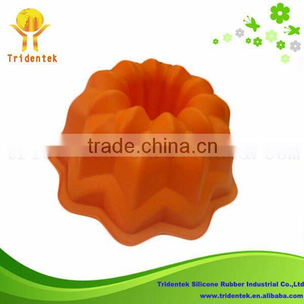 Novelty 2015 Baking Tools Flower Shape Food Grade Silicone Cake Mold
