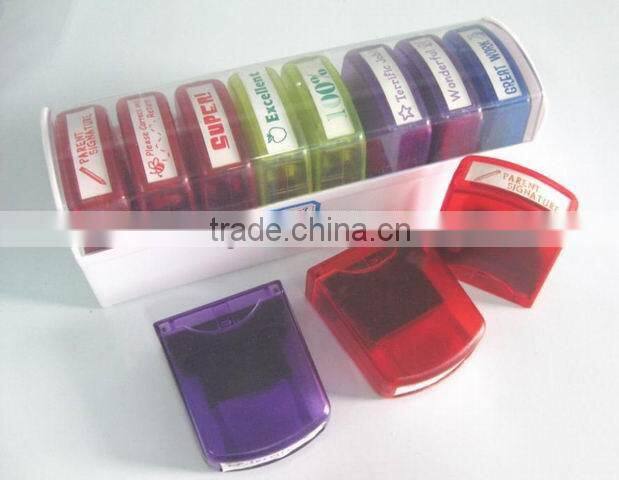 round colorful small office rubber date stamp machine