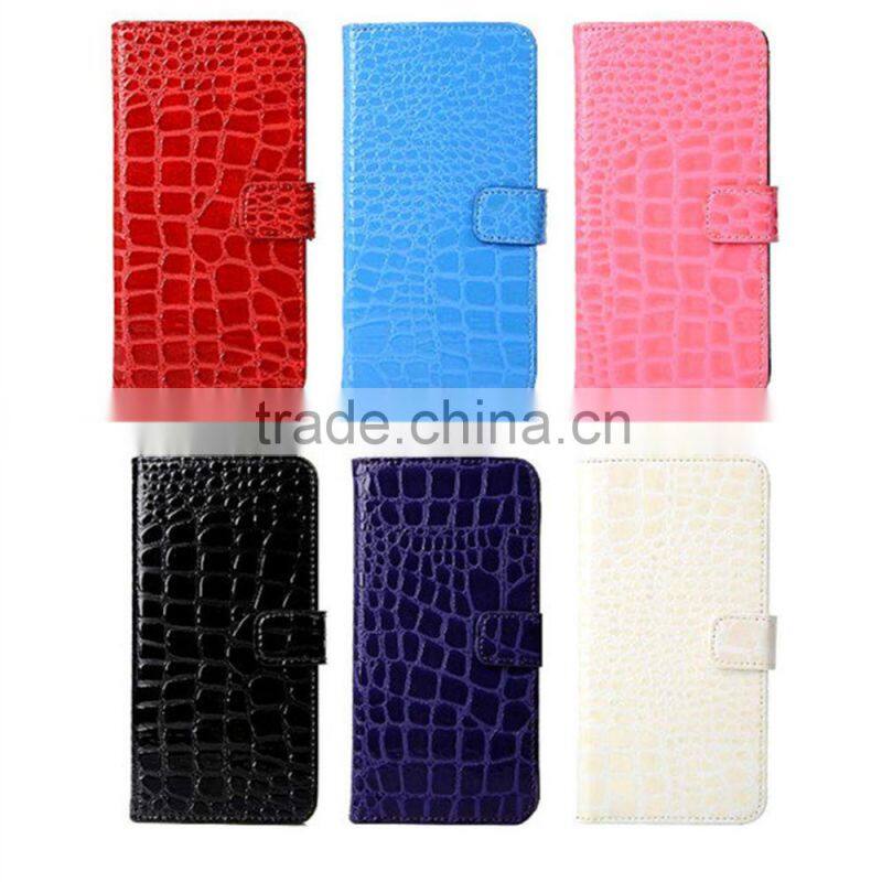 Luxury crocodile Leather Flip Case For Apple iPhone 6s 4.7inch Phone Cover Cases With Stand Function