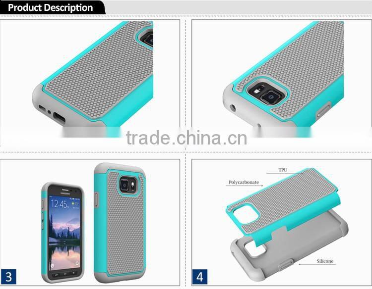 New Armor Hybrid 3 in 1 Football Texture Rugged TPU Silicone PC Back Cover For Samsung Galaxy S7 Active Phone Case Paypal Accept