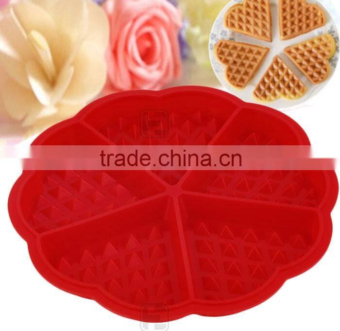 4 Cavity Waffles Cake Chocolate Silicone Mold Baking Mould Pan Bubble Waffle