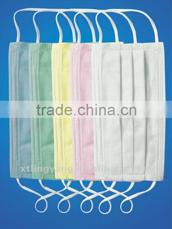 3-ply white face mask disposable use