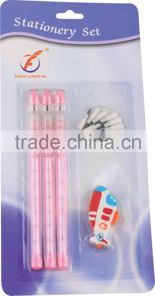 Customer Stationery set with color pencil,notepads,sharpener