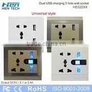 New arrival doubel ac plug outlet eu electric socket for hotel room household