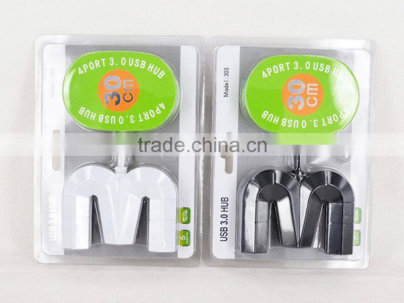 4 port the shape of 3 font USB 3.0 HUB for Windows 95/98/2000/2003/ME/XP/Vista or Mac OS 8.1/Windows7