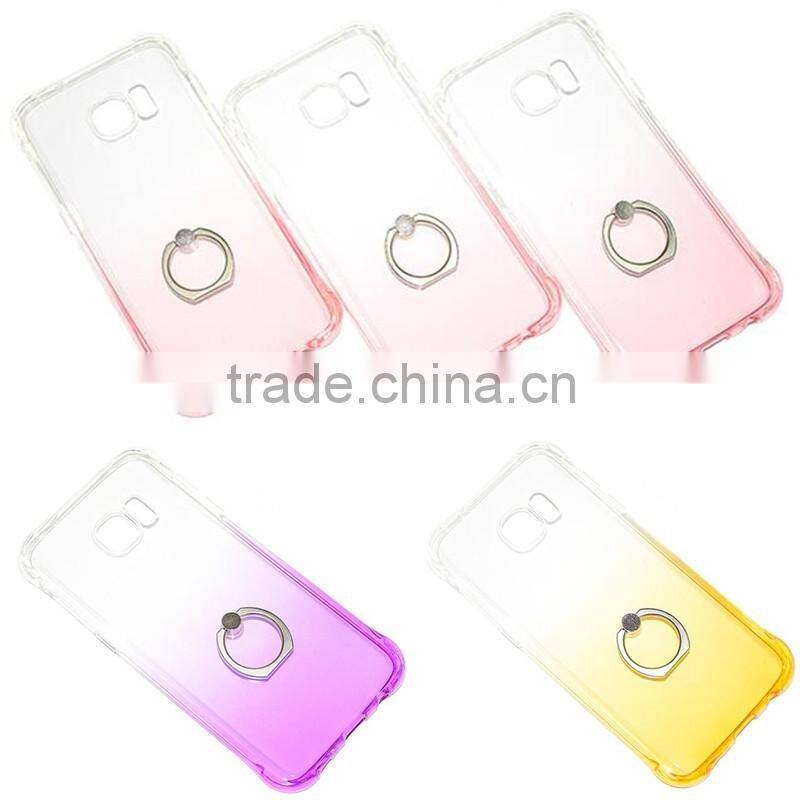 clear transparent TPU back cover bumper case with ring holder for Xiaomi mi 5 mimax Redmi note 4 3 2 1 c i pro prime