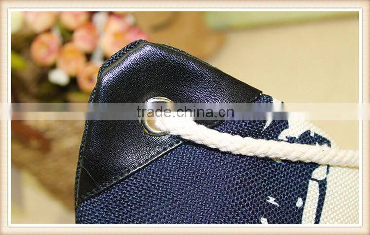 Promotional shopping bag cotton linen custom drawstring bag