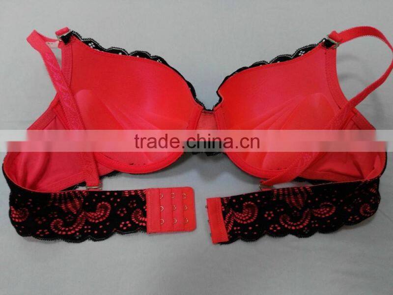 Sexy Women Embroidery Lace Lingerie Underwear Push-Up Brasexy Sponge Bra