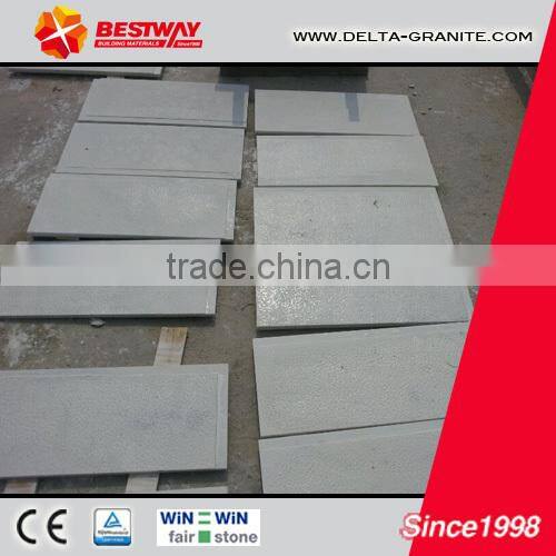 snow white marble pavings&machine bush hammered surface