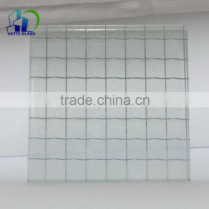 6mm wire glass clear wired glass Wire Laminated decorative Glass