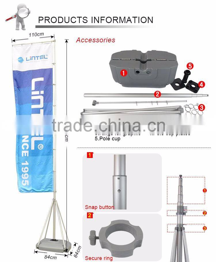 outdoor decorative flying banner flags,PE water base