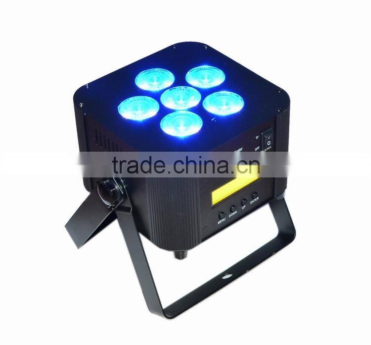 6*15W 5 in 1 RGBWA wireless battery powered flicker-free led lights