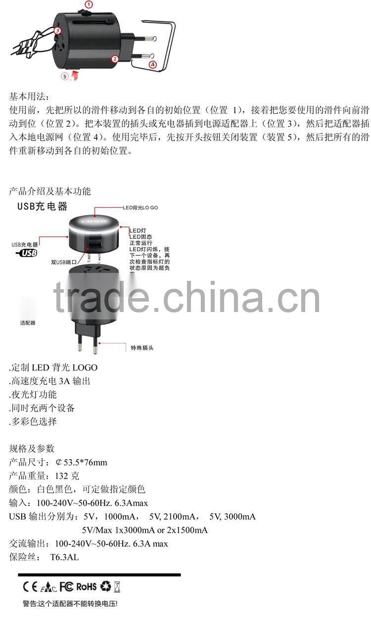 2014 the latest version of a variety of color optional european adaptable plug Italy adapter plug UK TO EU adaptor