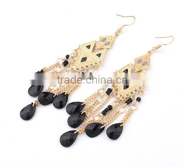 Fashion jewelry tassel earrings diamond jewelry