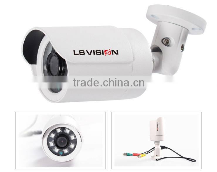 LS VISION h.264 network small ir-bullet security camera 5mp megapixel ti ip camera
