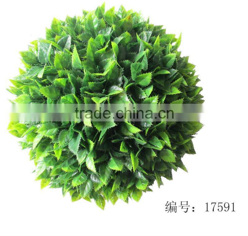 2015 new promotional rose leaf shape decorative ball, artificial green ball