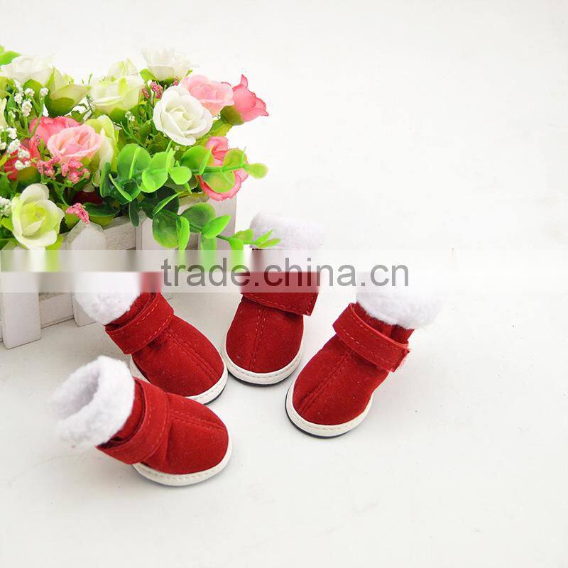 JML 2015 on sale Happy Christmas Dog Boots Pet Shoes Fashion Pet Shop Warm&anti-skidding Dog Shoes