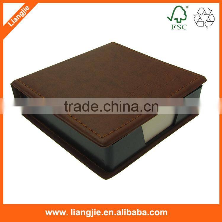 Sticky memo notepad PU holder memo pad