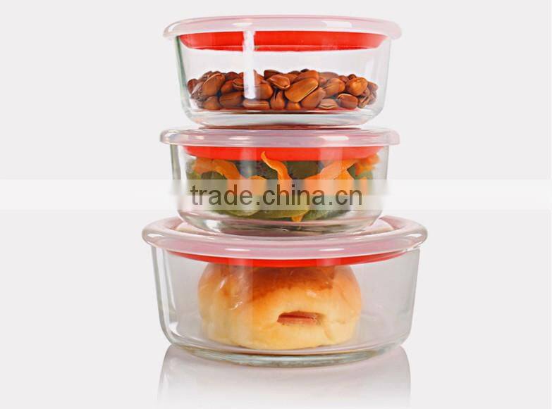 2 pieces food storage set, round food containers airtight