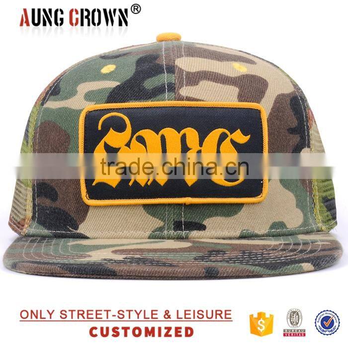 Fashion custom mesh camo trucker hat