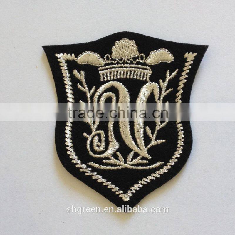 New style twill embroidery patch with back self adhesive for driver's clothes