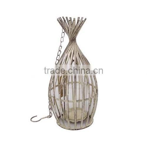 New!High Quality sliver golden brush Iron wire candle lantern