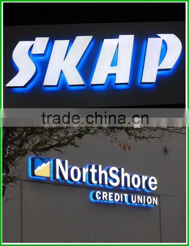 High Custom Stainless Steel Frontlit & Backlit Led Letter Sign