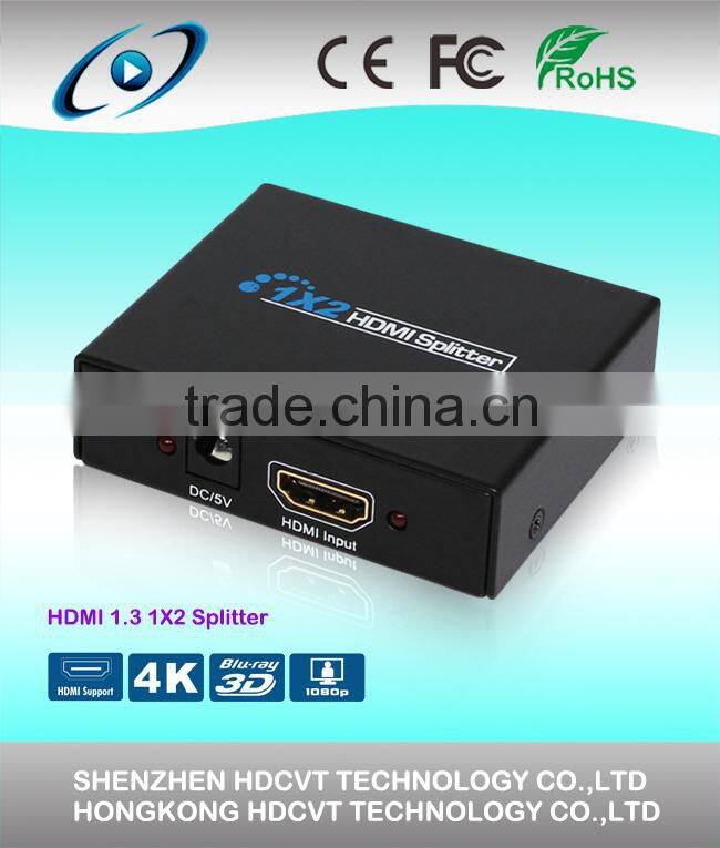 Supports 3D 1080P HDMI splitter 1 in 2 out HDMI splitter , Newest