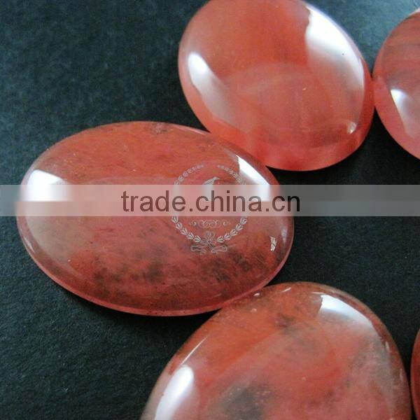 30x40mm big oval red artificial cloudy pattern glass cabochon DIY jewelry supplies findings 4120091