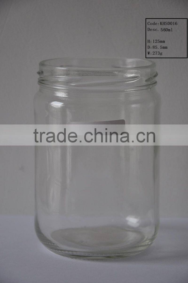 560ml Round Mason Jars
