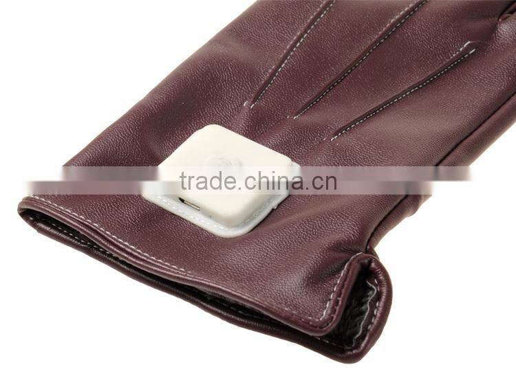 New design women bluetooth call touch screen PU leather gloves P-EWB030
