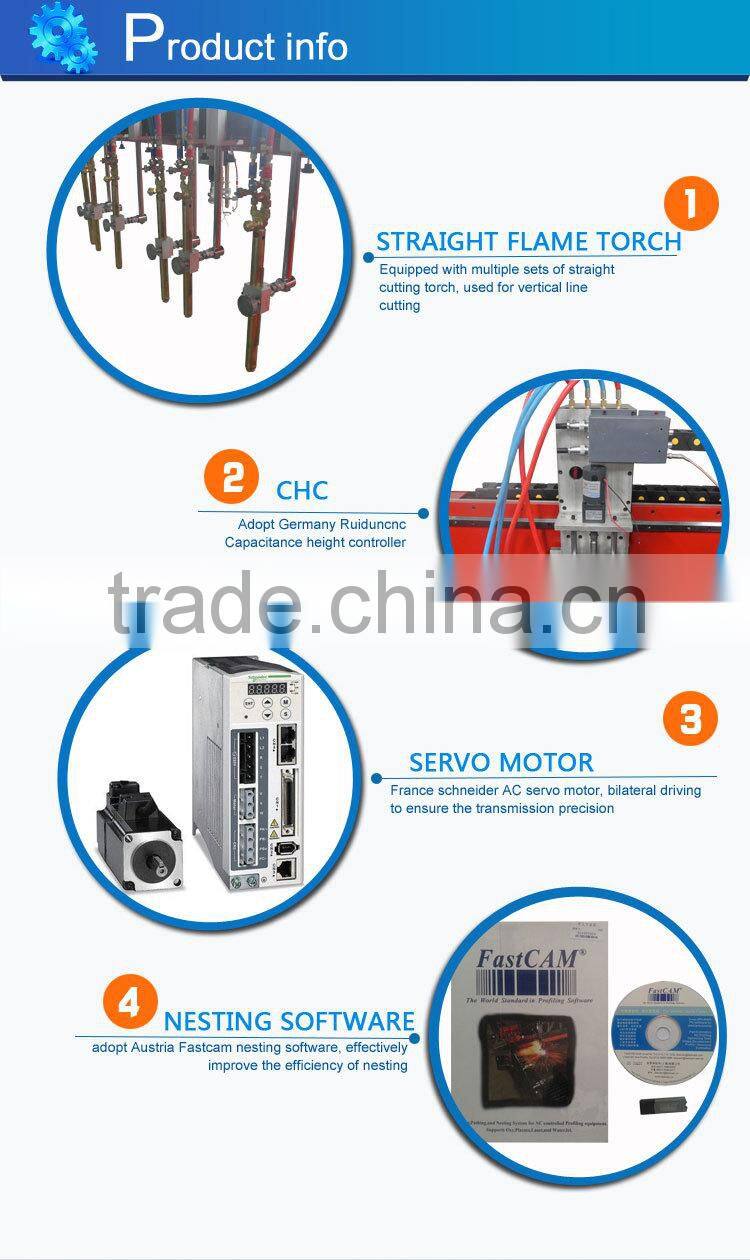 Gantry Multi-head Flame Cutting Machine AL-L4080 Straight Cutting Machine