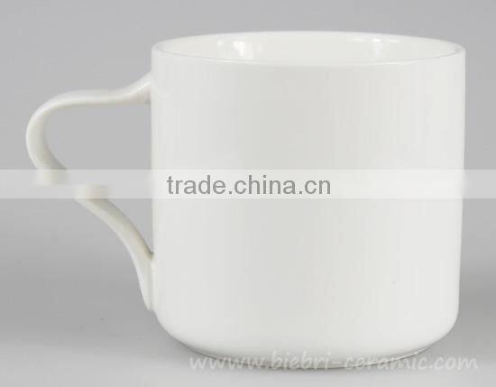 Plain White Food Safety Tea Coffee Mugs Cups Ceramic Porcelain With Decal Artwork Customized Design