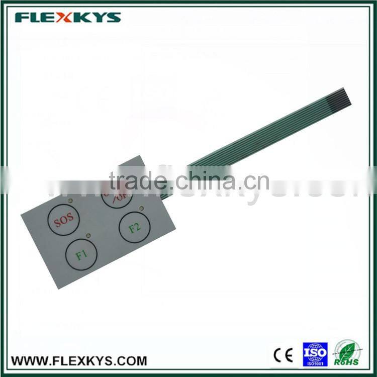 Durable single button led membrane switch